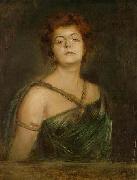 Franz von Lenbach Portrait einer Dame Germany oil painting artist